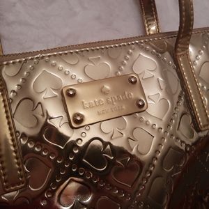 Kate Spade gold medium tote. no stains or wear. Used once.